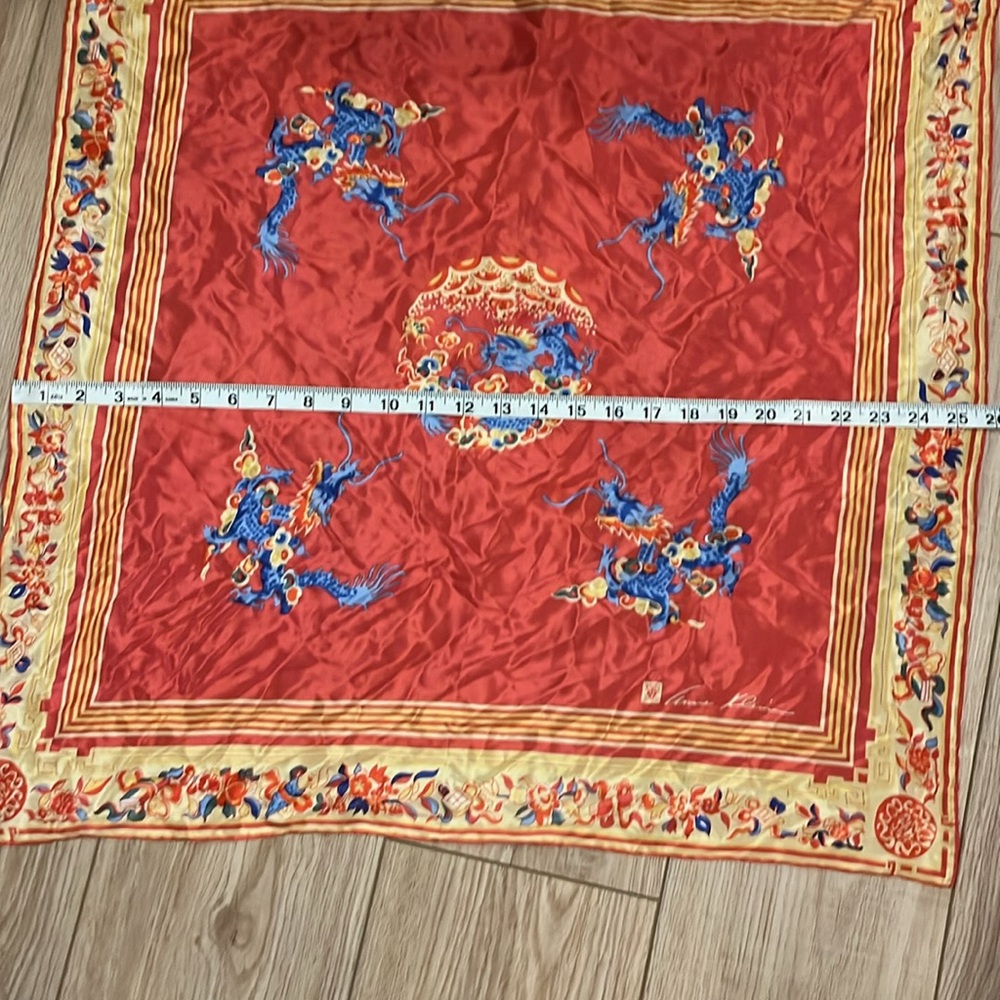 Vintage Anne Klein silk dragon scarf - Picture 7 of 7